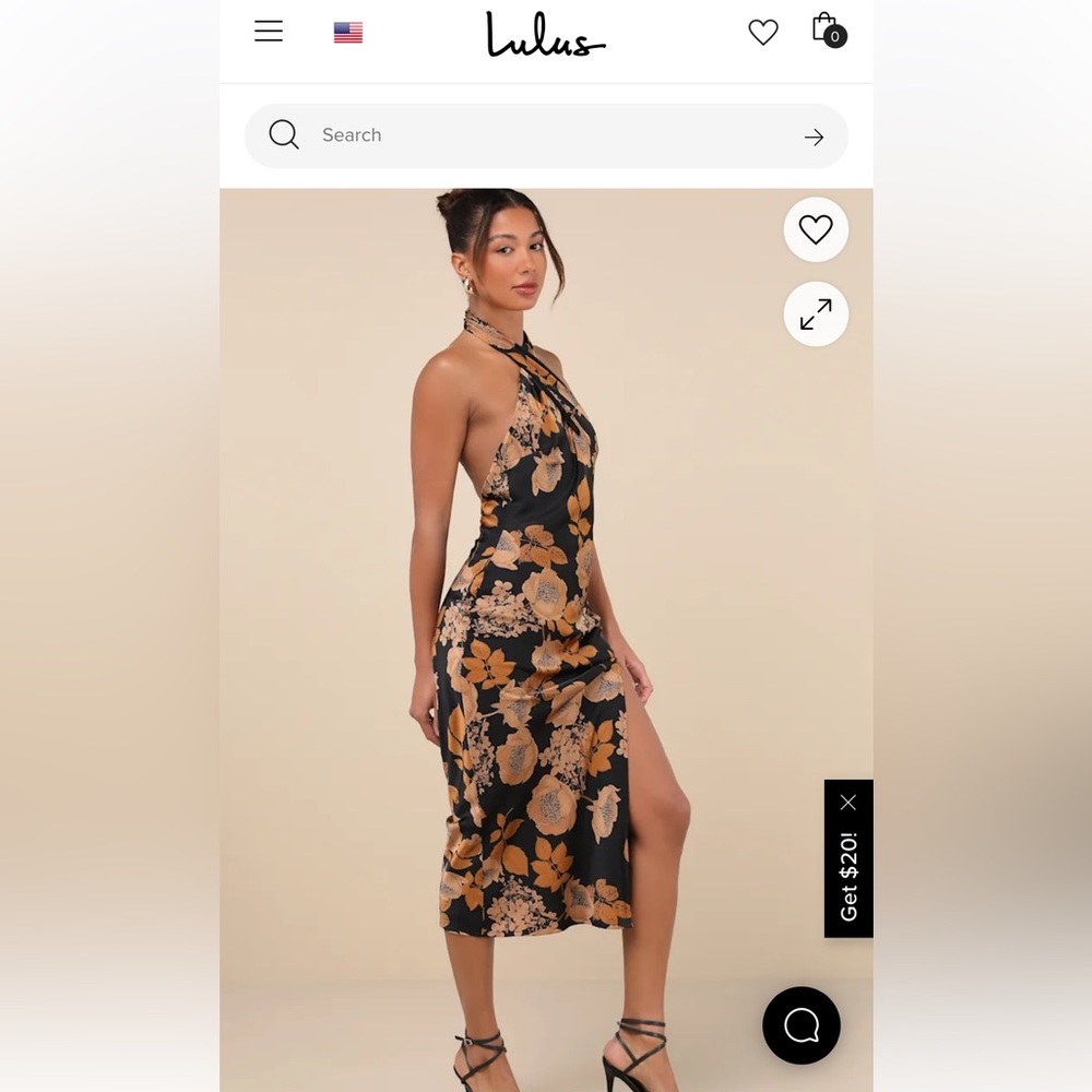 Lulu's Blue and Orange Halter Sundress